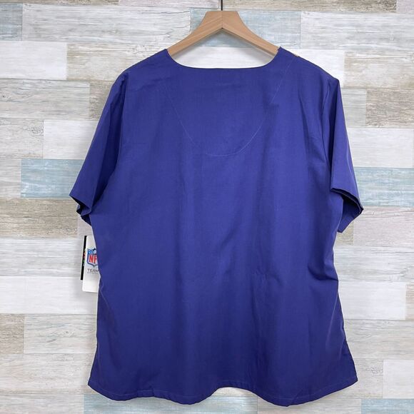 Baltimore Ravens NFL Team Scrub Set Purple Yellow Womens XL Top Large Pants - Picture 6 of 11